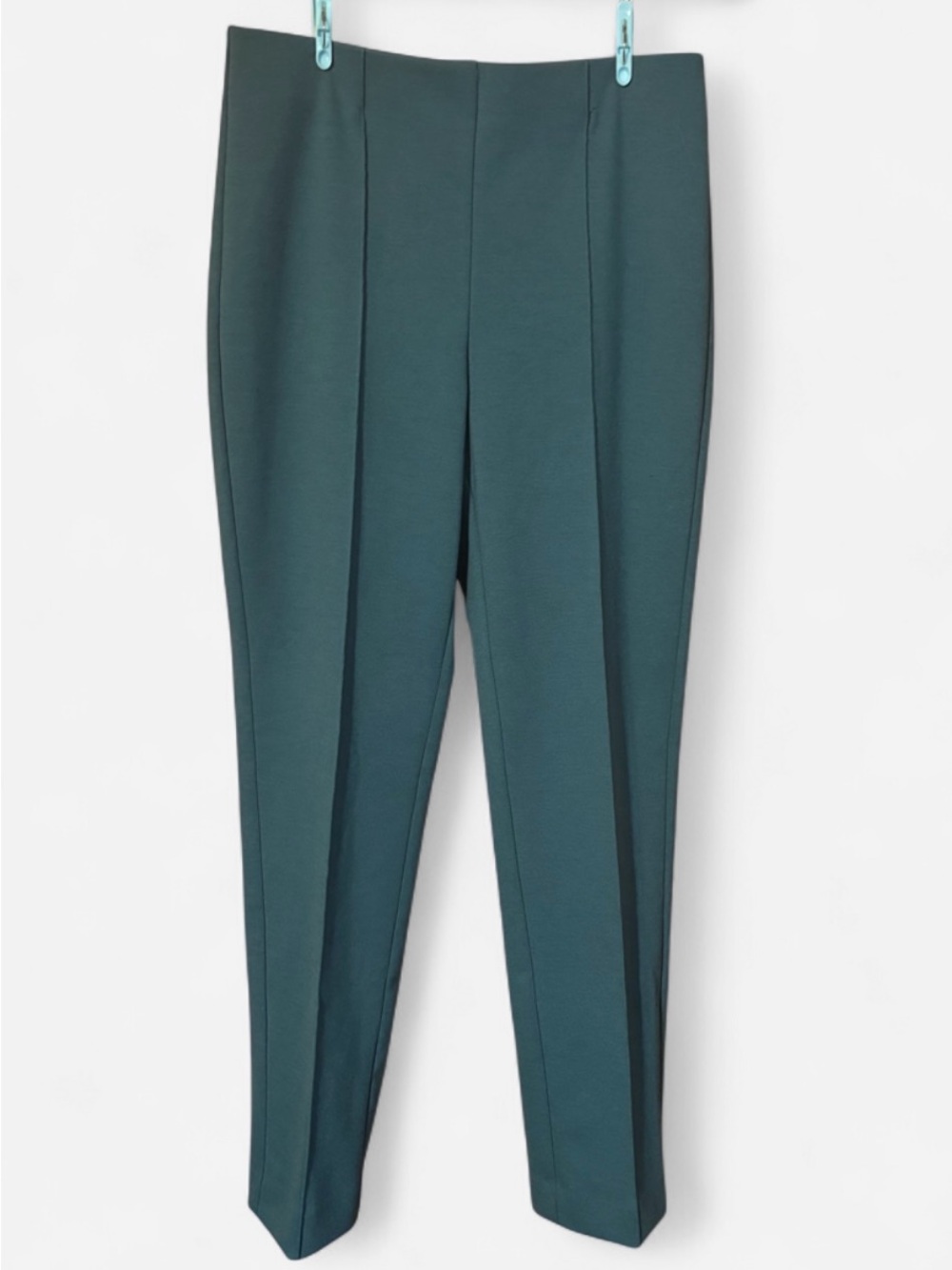 Ruby Rd High-Waist Teal Tapered Pants- Petite S